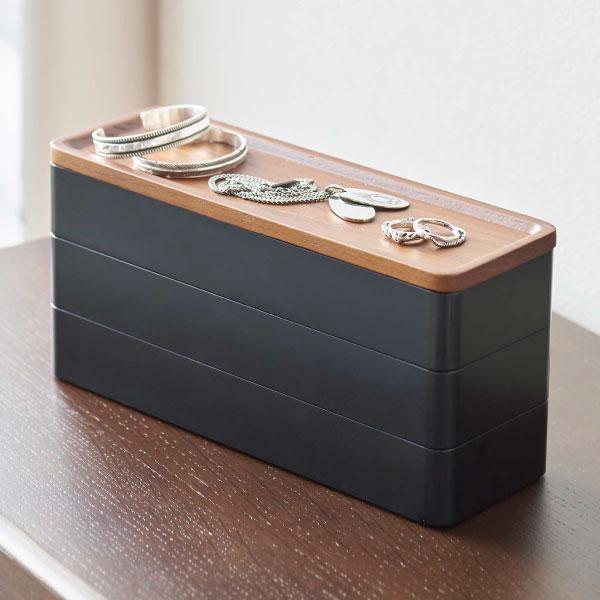 tower アクセサリーケース 天然木製 おしゃれ 小分けケース 大容量