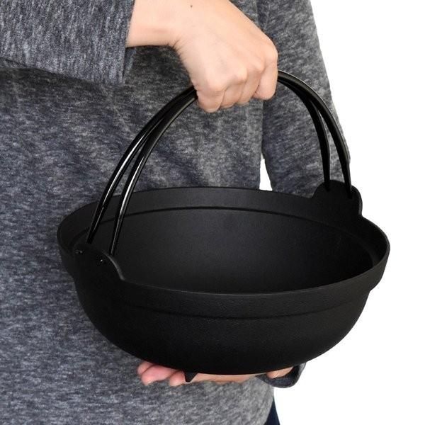 南部鉄器 いろり鍋 9寸 囲炉裏鍋 IH対応 内径270mm 南部鉄 木蓋付き 丸