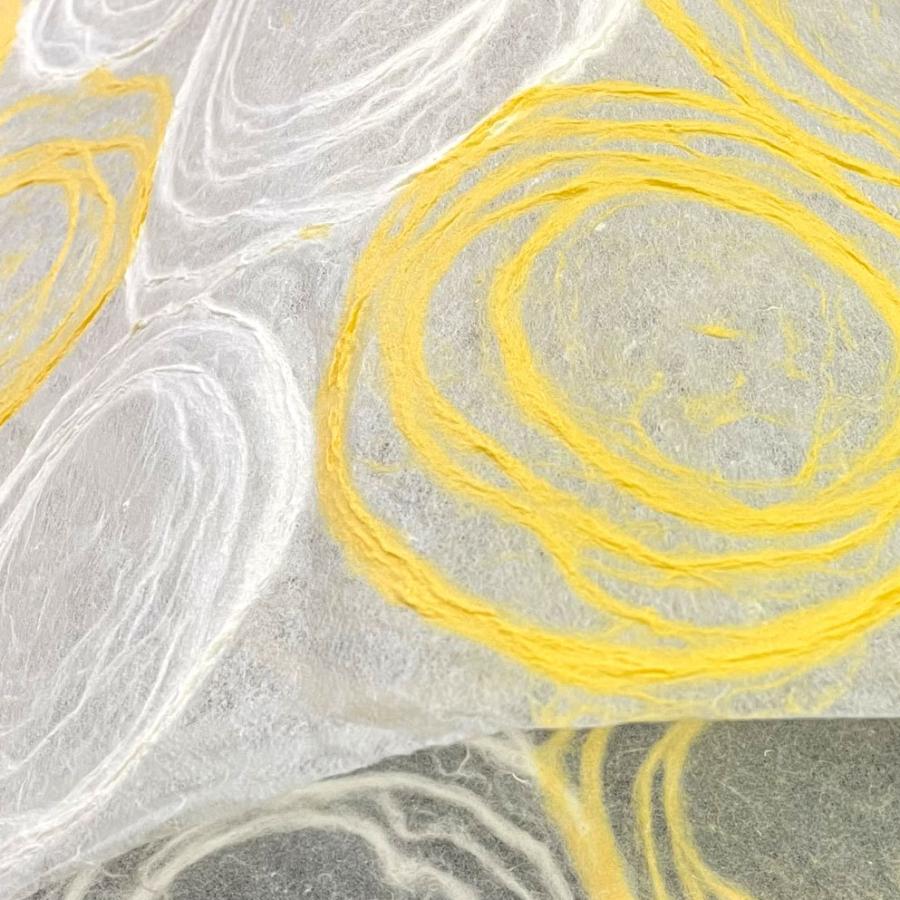 うずまき 渦巻き 透け感のある和紙 丸模様 手漉き和紙 菊判 大判 約