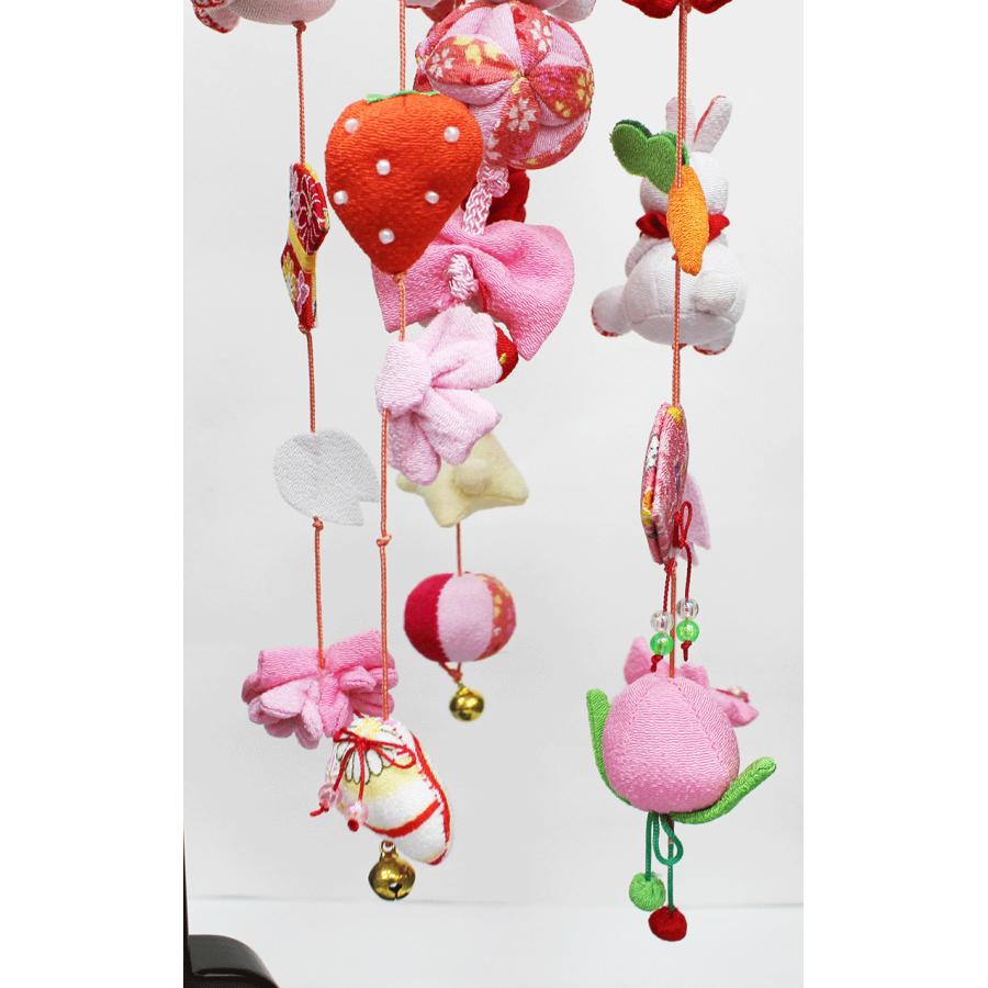 つるし雛 つるし飾り 吊るし雛 吊るし飾り 桜うさぎ 小 飾り台付 まり