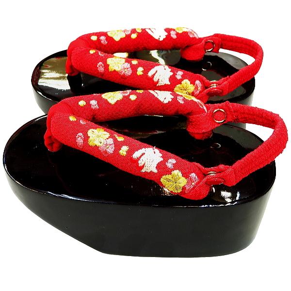 七五三 女の子 こっぽり下駄（ぽっくり）黒塗【小・3歳用・16.5cm