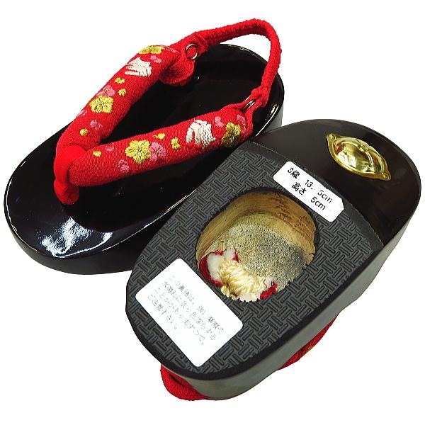 七五三 女の子 こっぽり下駄（ぽっくり）黒塗【小・3歳用・16.5cm