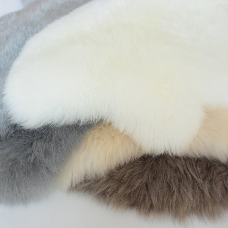 ムートンラグ 0.5匹物 長毛 ムートンフリース 原皮 天然 ムートン