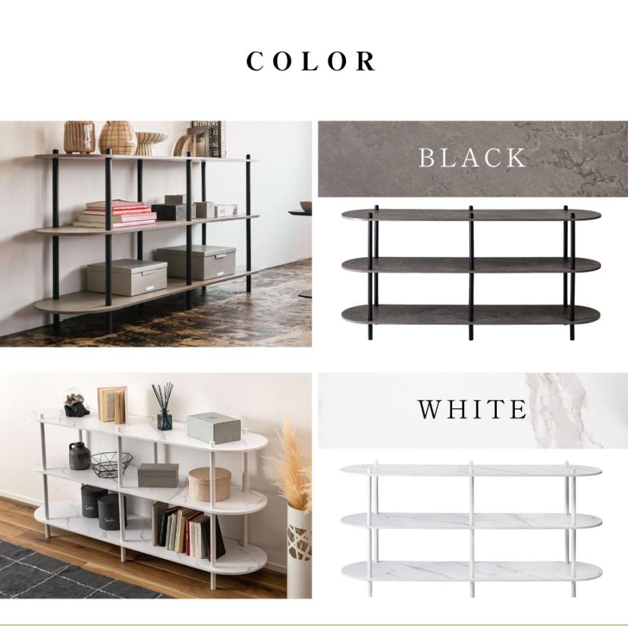 東谷 ローシェルフ 幅155 3段 高さ76 大理石調 コンクリート調