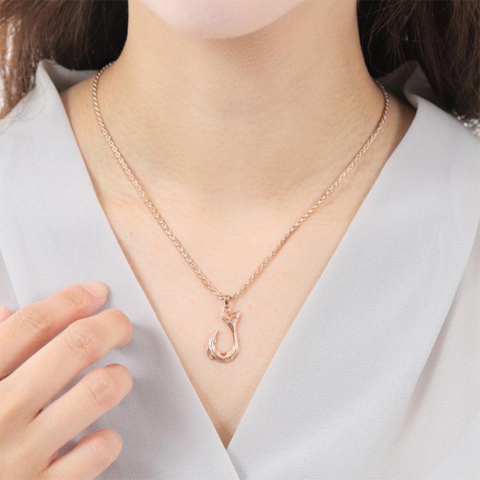 ハワイアンジュエリーフィッシュフック 14金 ピンクゴールド