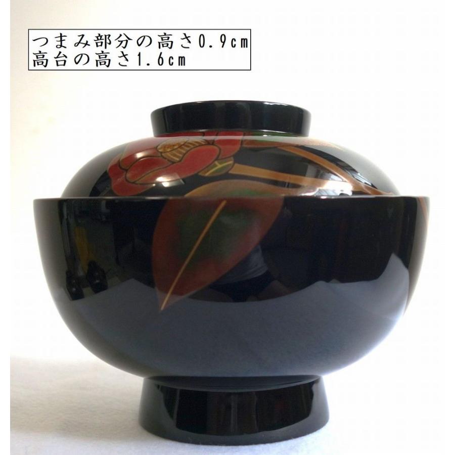 輪島塗 つばき蒔絵 吸物椀5客 輪島塗吸物椀 輪島塗お椀 汁椀 椿蒔絵