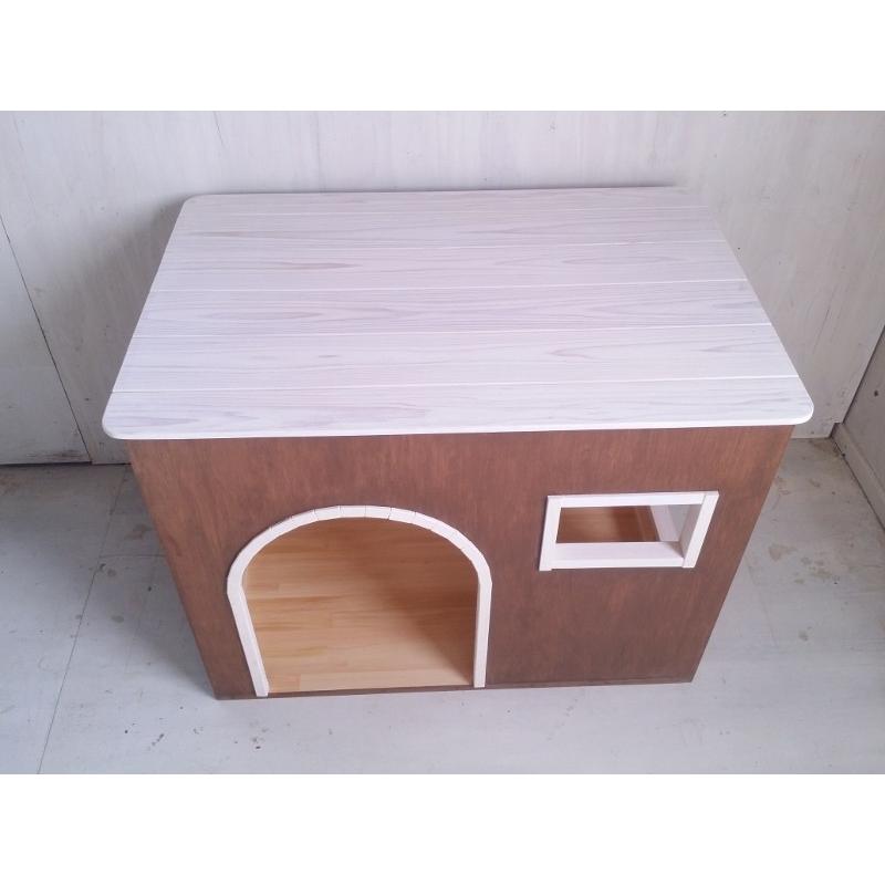犬小屋 室内 猫ハウス ドッグハウス 木製 手作り 可愛い 白 自然塗料