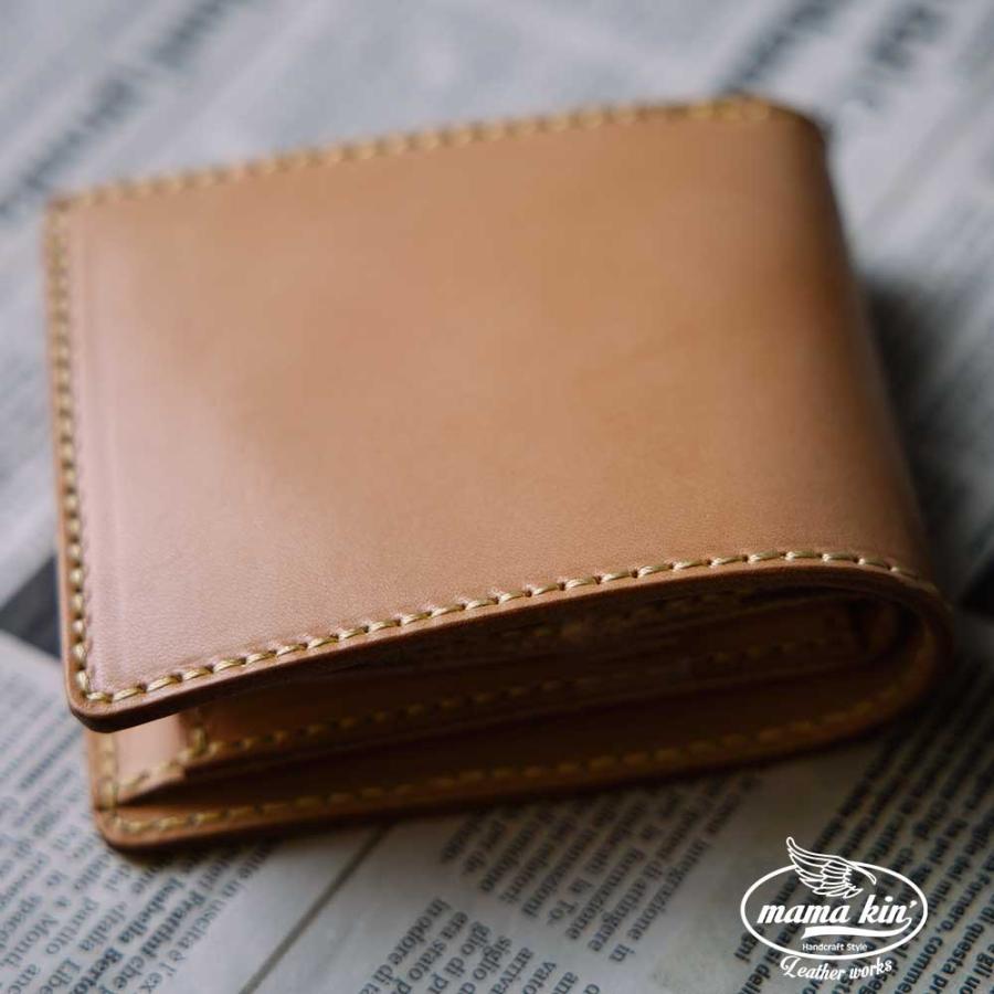 栃木レザー 二つ折り財布 本革 さいふ ヌメ革 レザーウォレット サドル