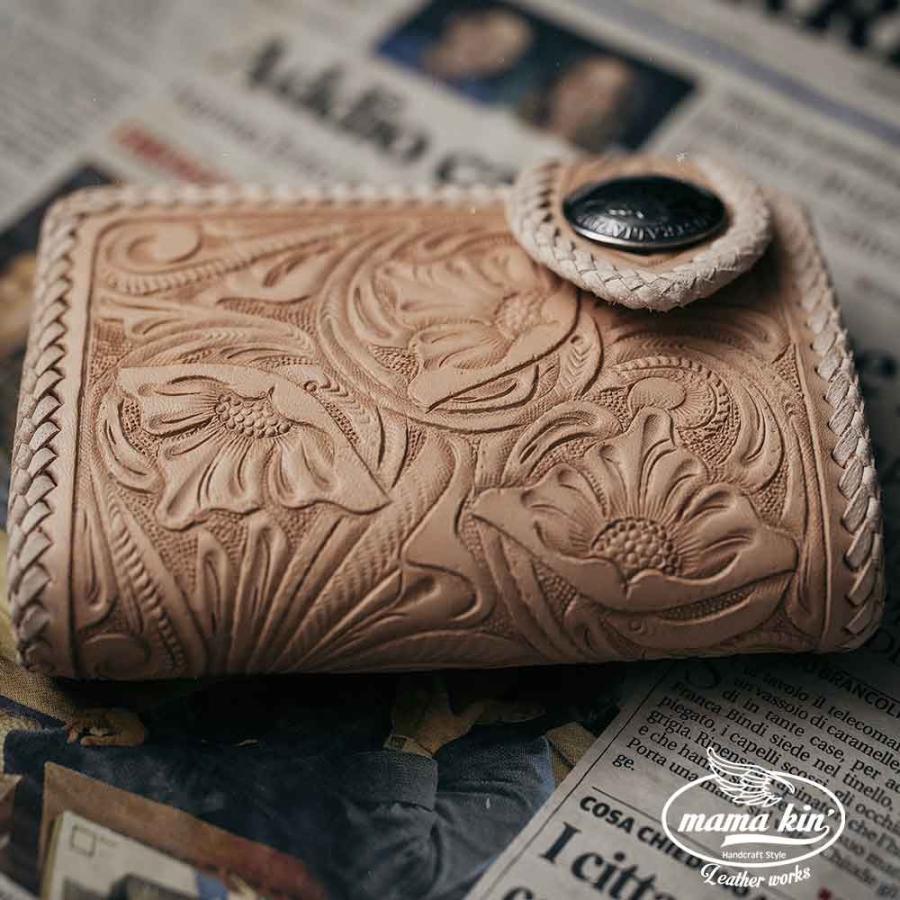 二つ折り財布/カービングウォレット/バイカーズウォレット/ライダース