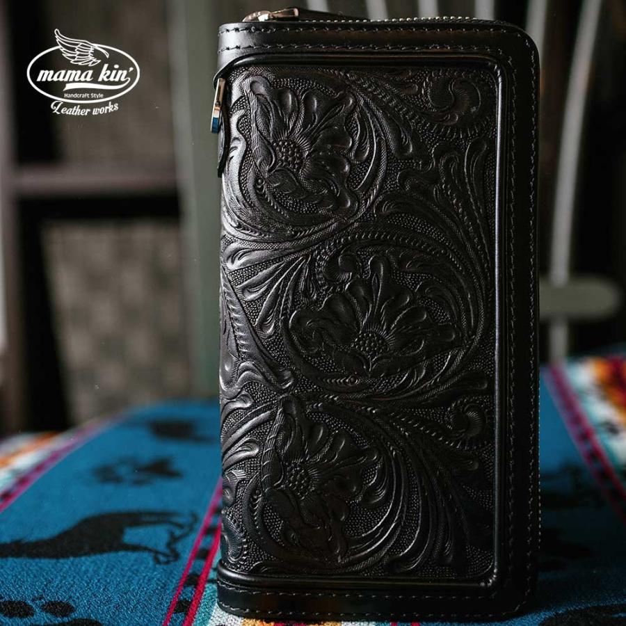 カービングウォレット/レザーカービング/サドルレザー/ヌメ革