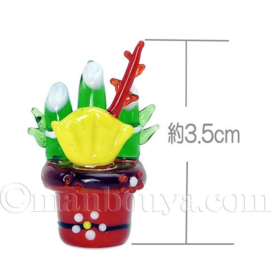 正月飾り 門松 ガラス細工 ミニチュア 置物 かわいい 迎春飾り