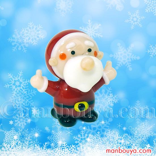 クリスマス 飾り サンタクロース ミニチュア ガラス細工 グラス