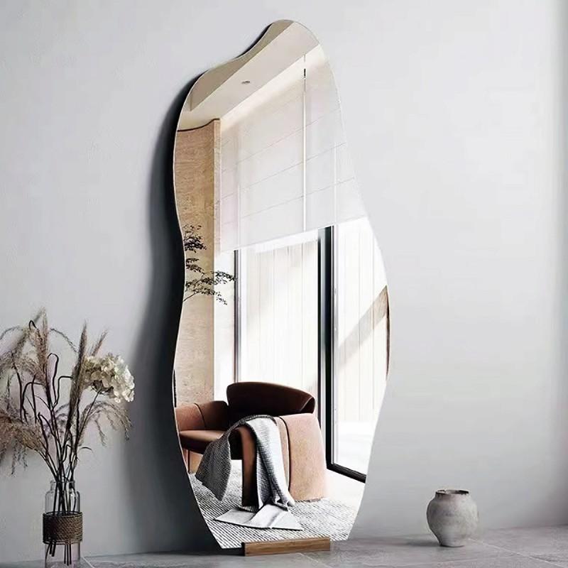 スタンドミラー 北欧 姿見 2Way ウォールミラー 全身鏡 壁掛け 韓国
