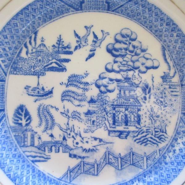 イギリス ブルーウィロー ブルーアンドホワイト ケーキプレート お皿