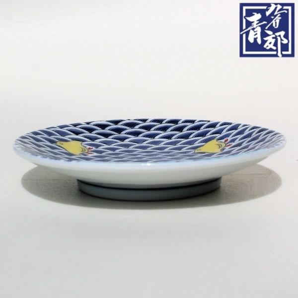 九谷焼 縁起豆皿 まめ皿 青郊窯 プレート 千鳥 ちどり 開運 人気