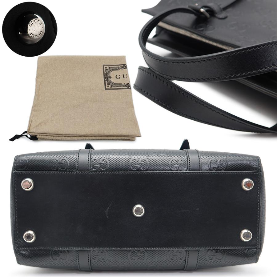 GUCCI（グッチ） トートバッグ 625774 GGエンボスレザー ブラック