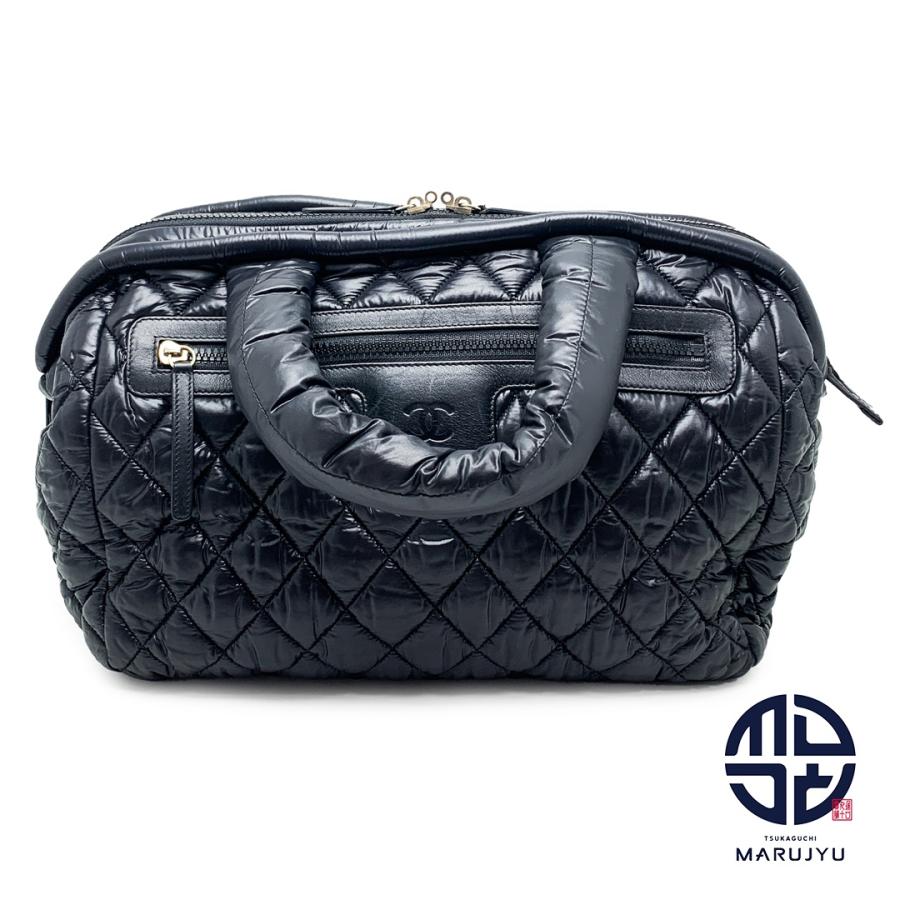 CHANEL シャネル 黒 ブラック コココクーン キルティング トートバッグ