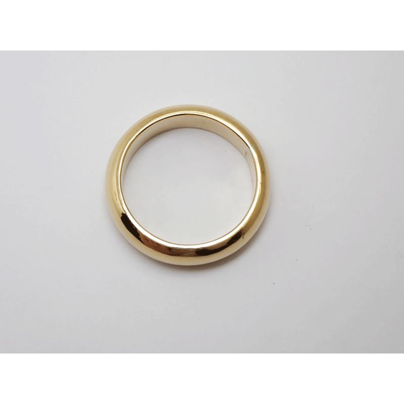 K18 金 かまぼこ 甲丸リング 指輪 日本サイズ＃16号 重量10g 送料無料