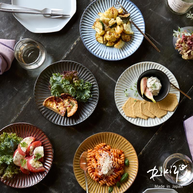 Rikizo (2月10％OFF)日本製 笠間焼 リン プレート19 シノギ ソギ