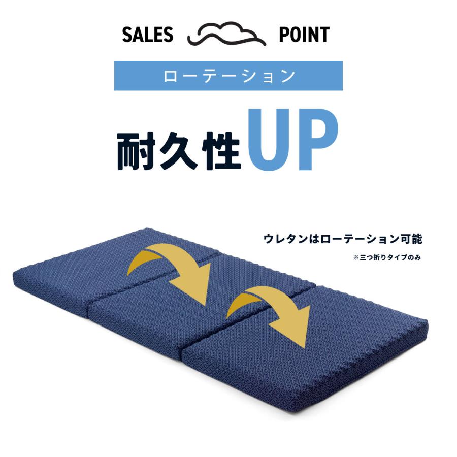 ロマンス小杉 マットレス ダブル 三つ折り 安心の国産 ぐっすり快眠