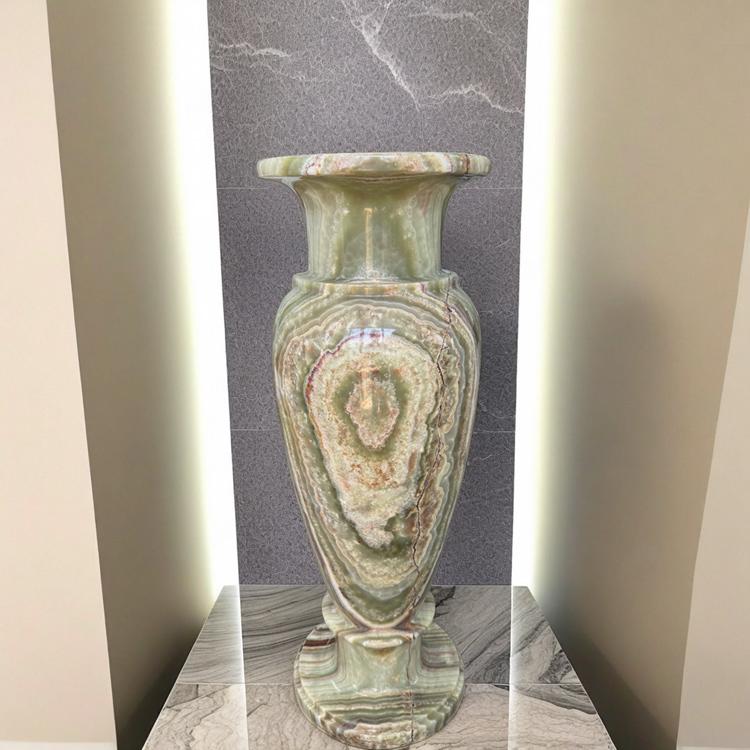 オニックス 花瓶 B オニキス インテリア 飾り 壺 天然石