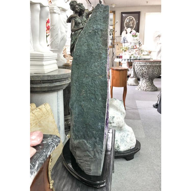 天然石 紫水晶 特大 アメジスト ドーム 原石 H81cm 送料無料 台座付き
