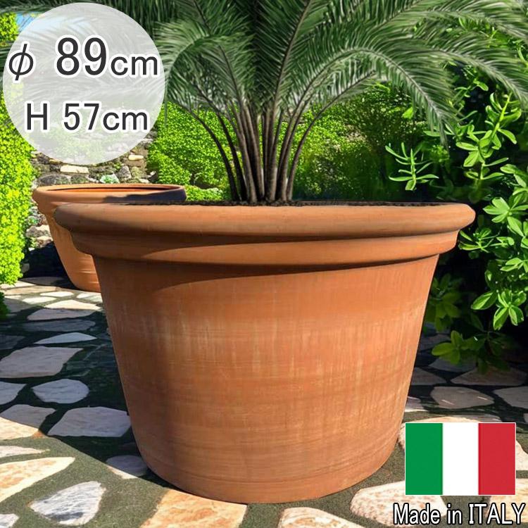 訳あり イタリア製 テラコッタ 大型 ラウンドポット φ89cm プランター