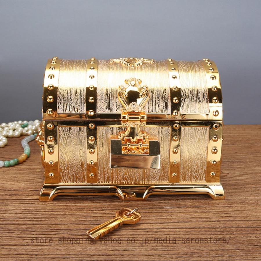 鍵付き 宝箱 アクセサリーケース ジュエリーボックス トレジャー