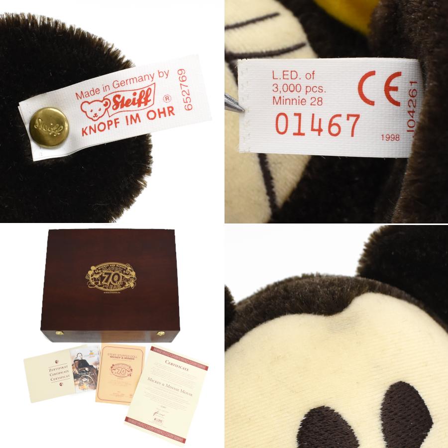 STIFF（スティッフ） シュタイフ ミッキー＆ミニー ぬいぐるみ 誕生70