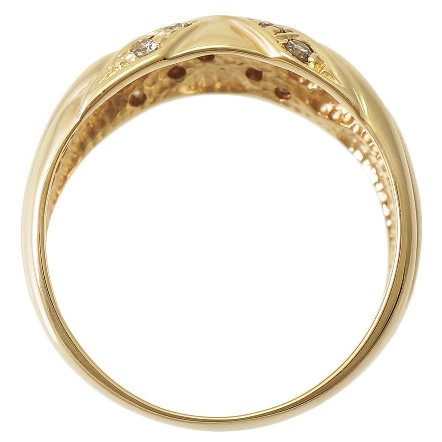 ジュエリーマキ リング K18イエローゴールド ダイヤモンド 0.16ct 12.5