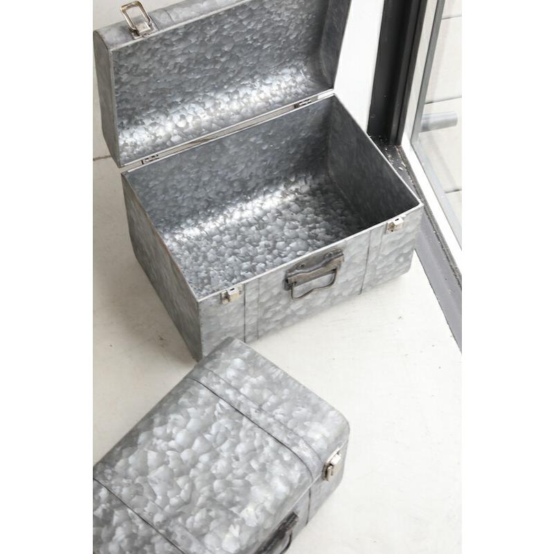 ベージ・トランクボックス 2点セット アンティーク風 コベントガーデン