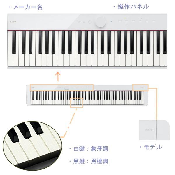 Privia（CASIO） カシオ 電子ピアノ PX-S1100 ホワイト CASIO 88鍵盤