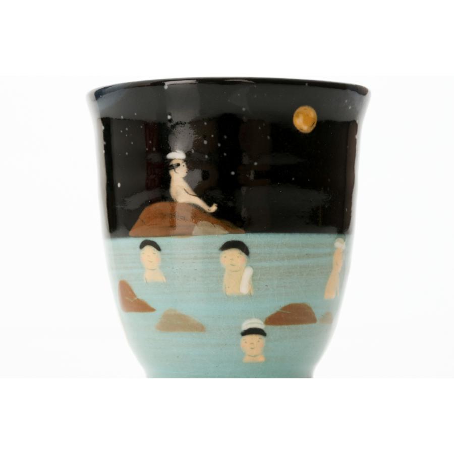 スナ・フジタ (フジタチサト)『千人風呂コップ』希少秀逸作 保証 送料