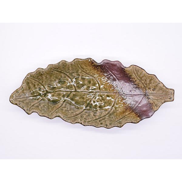 食器 和食器 おしゃれ 皿 大皿 雪ちらし 味のある葉型豪快皿 モダン