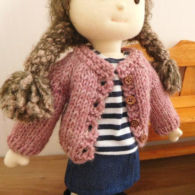 人形用 カーディガン ウール 手編み ドール ドール用 : ミックスジャム