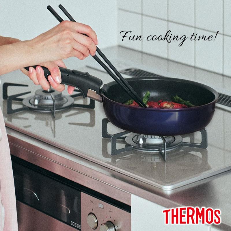 みよし漆器本舗 THERMOS サーモス 取っ手のとれるフライパン セット 5