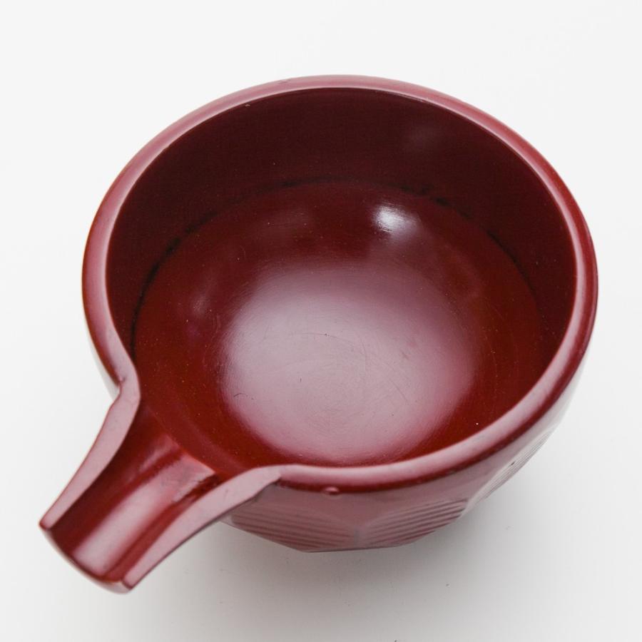 みよし漆器本舗 天然木製 片口 亀甲彫 根来 漆塗り 酒器 日本酒 小鉢