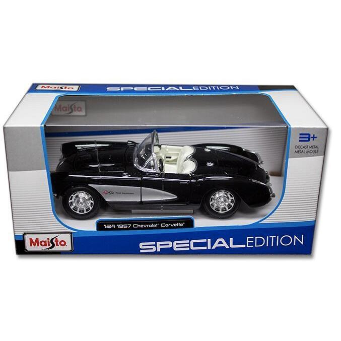 マイスト ミニカー 1957 Chevrolet Corvette C1 black 1/24 maisto