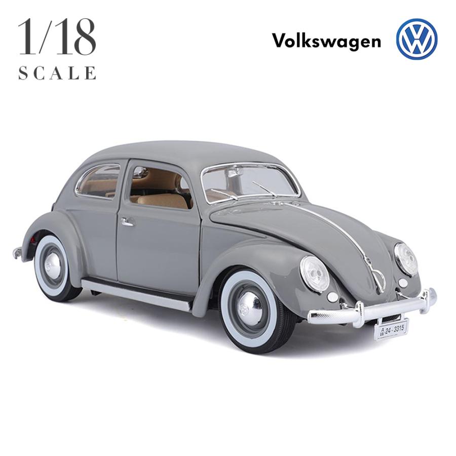 マイスト ミニカー 1955 Volkswagen Beetle KAFER Grey 1/18 MAISTO
