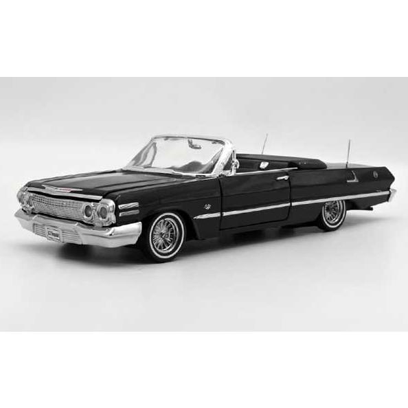 WELLY ミニカー 1963 CHEVROLET IMPALA CONVERTIBLE Black 1/24 WELLY