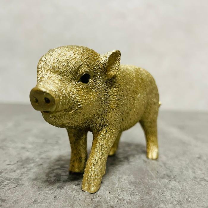 置物 かわいい 動物 玄関 金の豚 ミニ ゴールデンピッグ おしゃれ