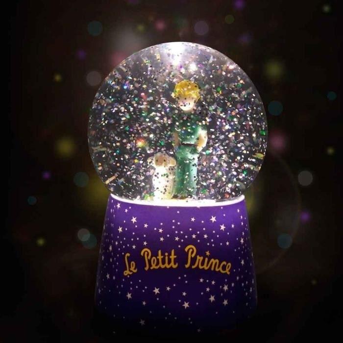 ミュージカル ガラス スノードーム ナイトライト 星の王子さま