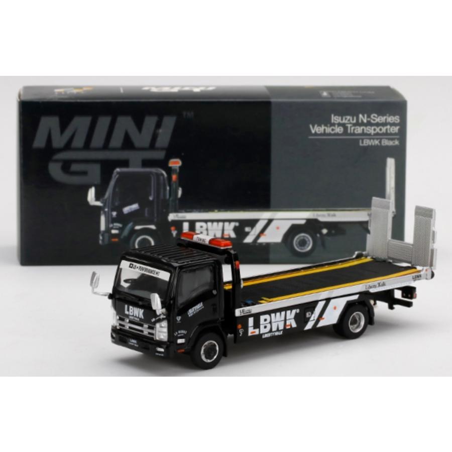 MINI GT MGT00292-LB いすゞ Nシリーズ(ELF) 車両積載車 LBWK ブラック