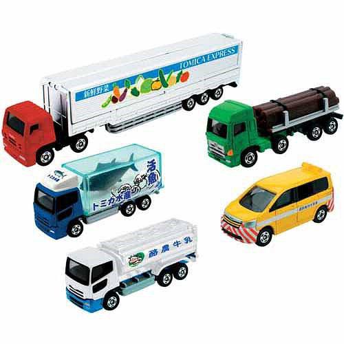 トミカギフト 日本縦断！GOGOトラックセット(道路維持作業車、鮮魚運搬