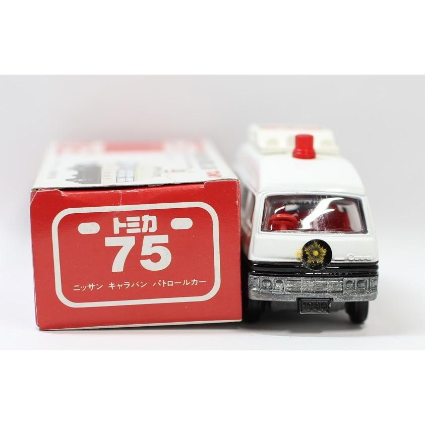 トミカ 日本製 75 日産 キャラバン パトロールカー 1/67 赤TOMYロゴ
