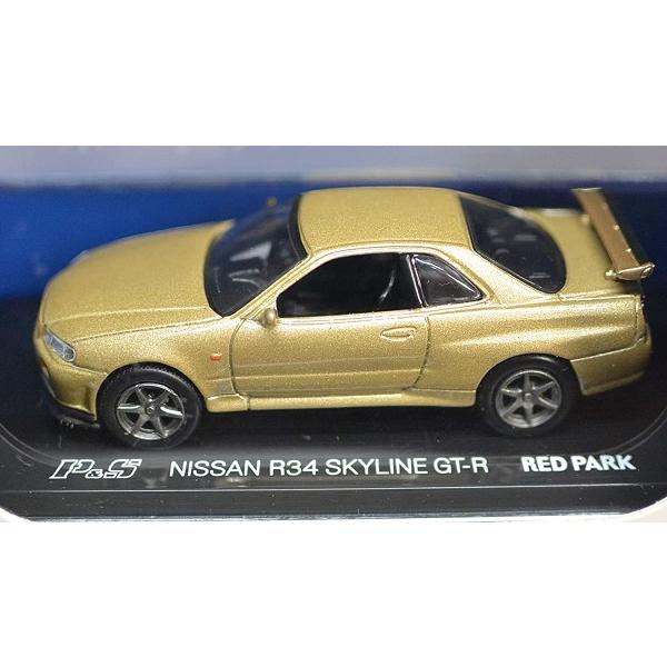 新品 京商 1/64 P&S R34 スカイライン GT-R ゴールドメタリック RED