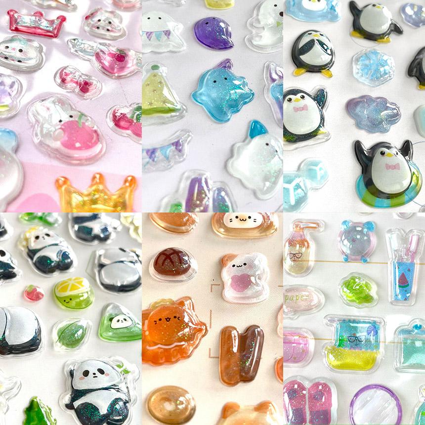 24枚セット ドロップシール 6種類×4セット ボンボンシール おはじき