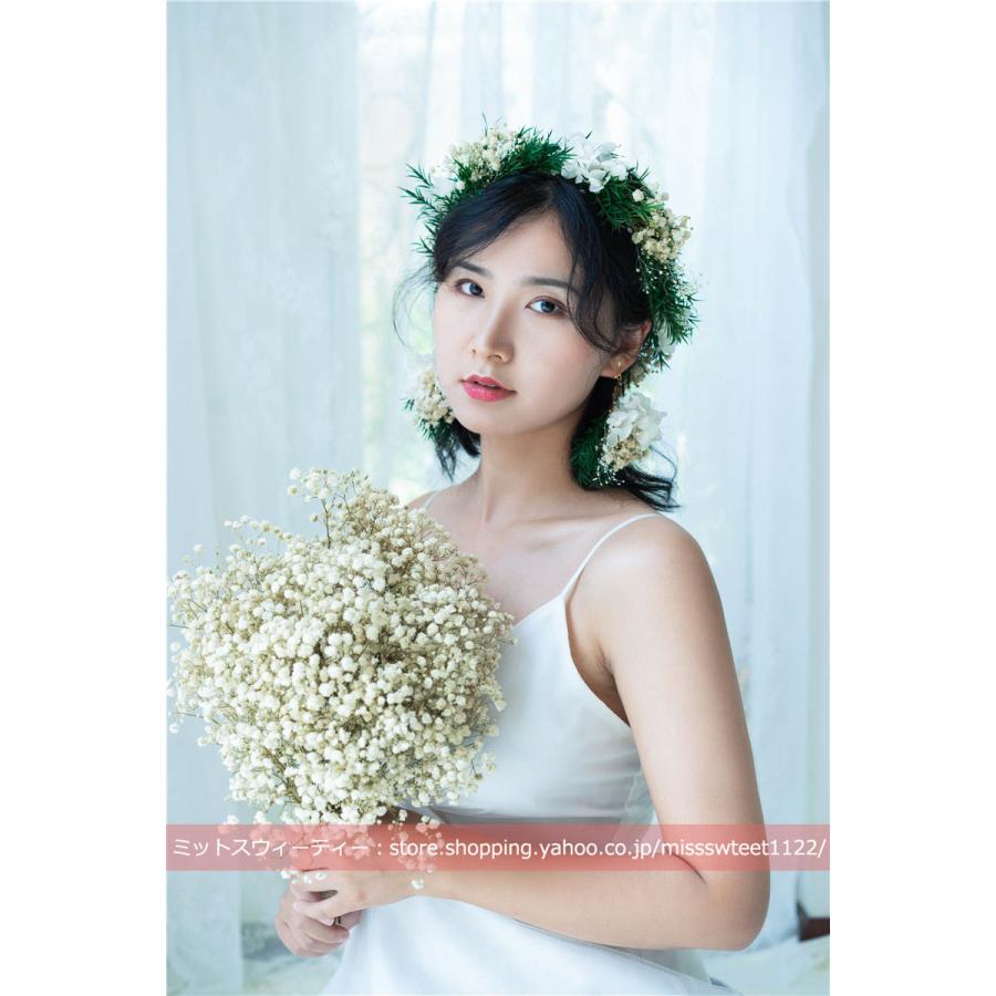 ウエディングブーケ かすみ草 成人式 結婚式 プリザーブドフラワー