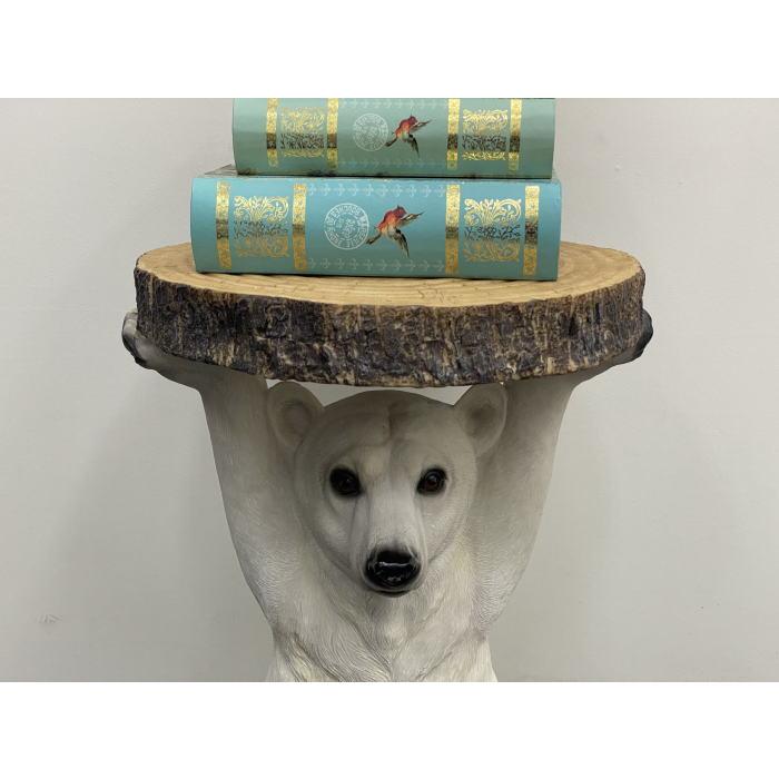 送料無料 新品 未使用 アウトレット アニマルサイドテーブル シロクマ