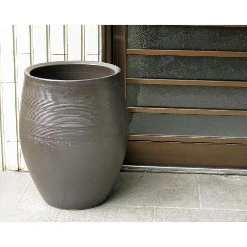 ポイント8倍]信楽焼 大きな 花瓶 黒釉大壷広口 15号 おしゃれ 大壺